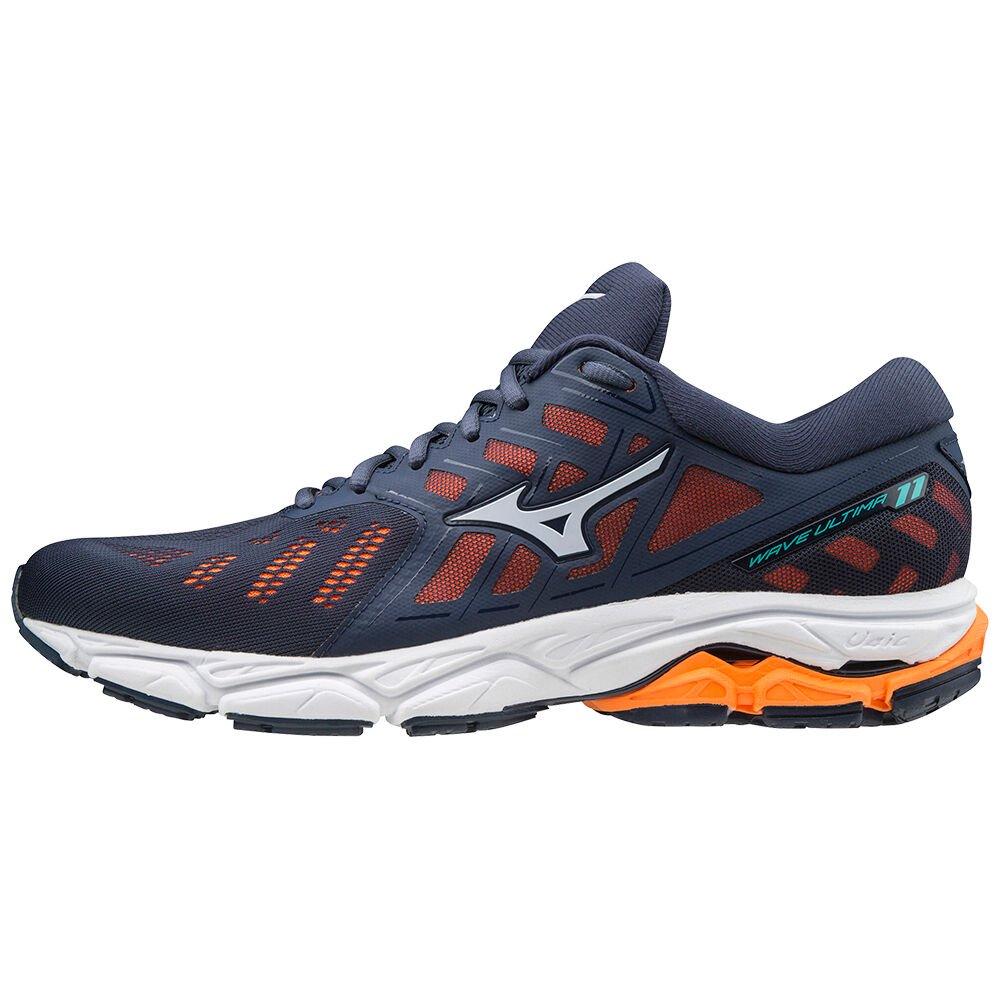 Mizuno Men's Running Shoes Wave Ultima 11 Indigo/Orange - JQWVCHR-53